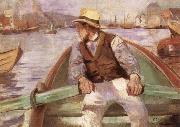 Christian Krohg Look ahead,the harbour at Bergen oil painting picture wholesale